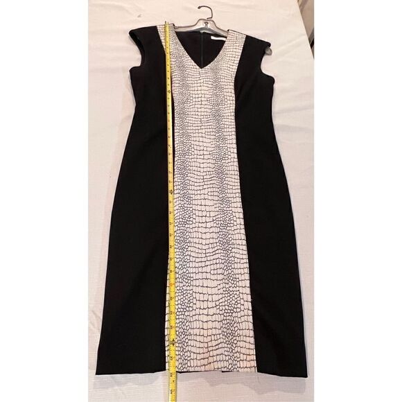 CALVIN KLEIN BLACK WHITE DRESS WOMENS SIZE 6 - Picture 8 of 9